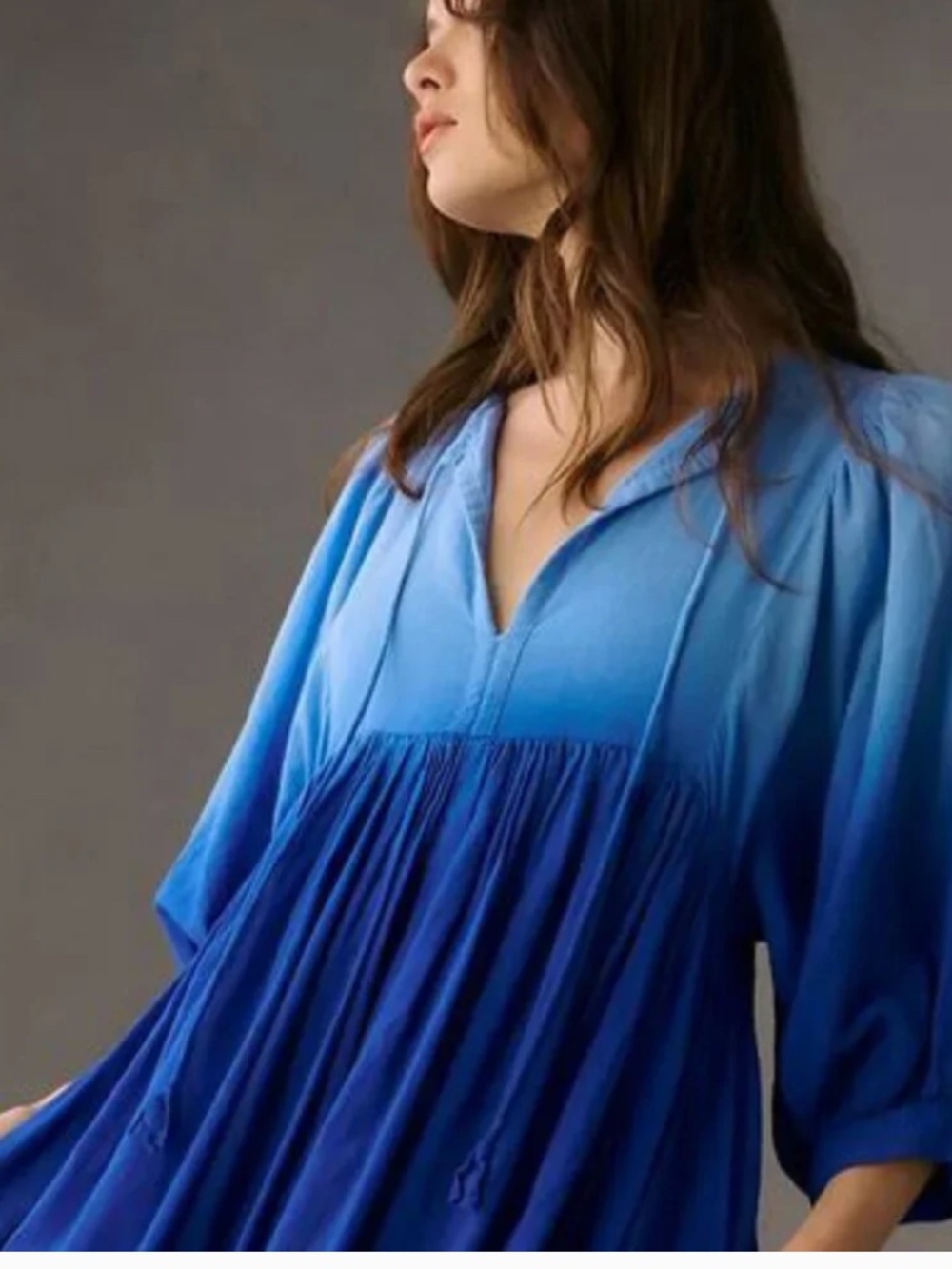 Anthropologie Sundry Blue Ombre Dress, size Large - Picture 3 of 8